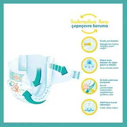 پوشک پریما پمپرز سفید ضد حساسیت سایز ۳ (۵۲ عددی) prima pampers - فروشگاه سیسمونی روژان