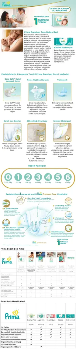 پوشک پریما پمپرز سفید ضد حساسیت سایز ۳ (۵۲ عددی) prima pampers - فروشگاه سیسمونی روژان