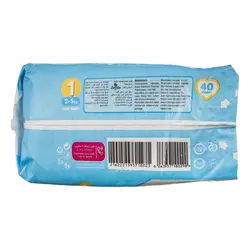 پوشک مای بیبی سایز ۱ بسته ۴۰ عددی دستمال مرطوب هدیه my baby - فروشگاه سیسمونی روژان