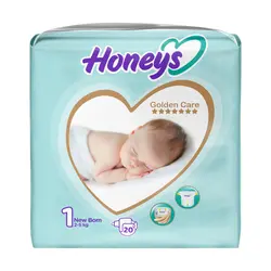 پوشک هانیز سایز 1 بسته 22 عددی Honeys - فروشگاه سیسمونی روژان