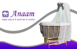 تخت گهواره شل چوبی 90 ابعداد*70 آنام anaam - فروشگاه سیسمونی روژان