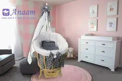 تخت گهواره شل چوبی 90 ابعداد*70 آنام anaam - فروشگاه سیسمونی روژان