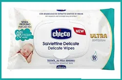 دستمال مرطوب چیکو 60 عددی chicoo - فروشگاه سیسمونی روژان
