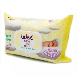 دستمال مرطوب ضد حساسیت نوزادان وی 63 عددی وی کر wee care - فروشگاه سیسمونی روژان