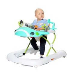 روروئک واکر شو طرح هواپیما سبزآبی اسپادیس Jumbo (2 in 1 Folding Walker) - Blue Spuddies - فروشگاه سیسمونی روژان