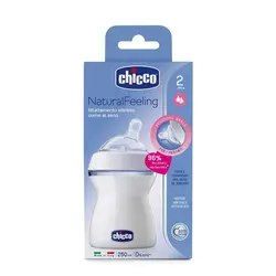 شيشه شيرهای نچرال چیکو 250 میل Natural feeling chicco - فروشگاه سیسمونی روژان