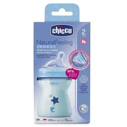 شيشه شيرهای نچرال چیکو 250 میل Natural feeling chicco - فروشگاه سیسمونی روژان