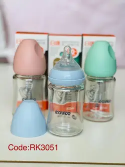 شیشه شیر رووکو 140 میل 0+ پیرکس rovco rk-3051 - فروشگاه سیسمونی روژان