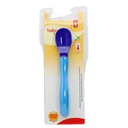 قاشق غذاخوری سیلیکون حرارتی بلیستر کودک بی بی لند کد 428-429-430 - فروشگاه سیسمونی روژان