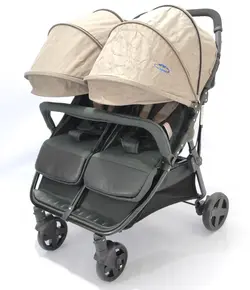 کالسکه دو قلو کنار هم برند SKY BABY مدل P-798 - فروشگاه سیسمونی روژان