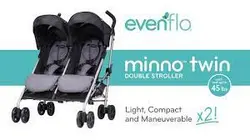 کالسکه کنار هم دو قلو ایون فلو evenflo - فروشگاه سیسمونی روژان