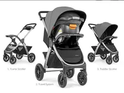 کالسکه و کریر بیس دارچیکو Chicco مدل Bravo بروی - فروشگاه سیسمونی روژان