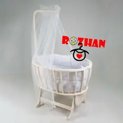 گهواره چوبی بیضی شکل دیوانکو Divanco - فروشگاه سیسمونی روژان