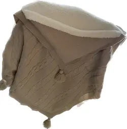 پتو بافت خزدار کلاهدار - فروشگاه سیسمونی روژان