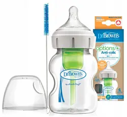 شیشه شیردهانه عریض پیرکس دکتر براونز ۱۵۰ میلی لیتر Dr Brown's web51700 - فروشگاه سیسمونی روژان