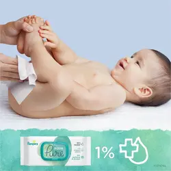 دستمال مرطوب کودک پمپرز PAMPERS مدل AQUA PURE - فروشگاه سیسمونی روژان