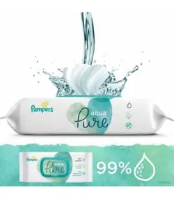 دستمال مرطوب کودک پمپرز PAMPERS مدل AQUA PURE - فروشگاه سیسمونی روژان