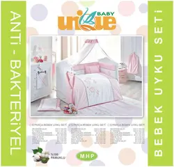 سرویس دم دستی و یا رو تختی 9 تکه برند یونیک بیبی Unique baby - فروشگاه سیسمونی روژان