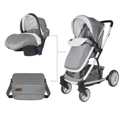 ست کالسکه و کریر همراه ساک لوازم نوزاد یوکا بیبی فورلایف baby4life