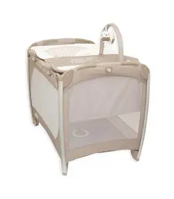 تخت و پارک فول با گهواره ویبره دار جویی meet excursion™ change & Bounce Tan Stripe - فروشگاه سیسمونی روژان