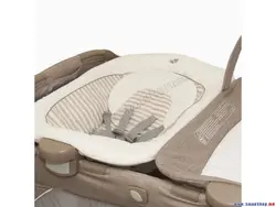 تخت و پارک فول با گهواره ویبره دار جویی meet excursion™ change & Bounce Tan Stripe - فروشگاه سیسمونی روژان