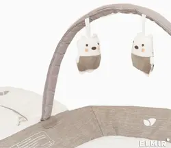 تخت و پارک فول با گهواره ویبره دار جویی meet excursion™ change & Bounce Tan Stripe - فروشگاه سیسمونی روژان