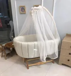 تخت شل سویل بدنه چوب رنگ آنام annam - فروشگاه سیسمونی روژان