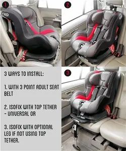 صندلی ماشین چراغدار ايزوفيكس مشکی جین JANE Exo Car Seat - فروشگاه سیسمونی روژان