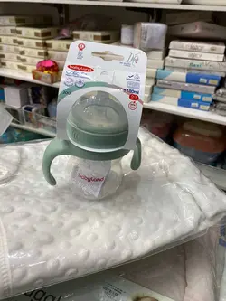 شیشه شیر طلقی pp کولیک 180 میل بی بی لند ( طرح اونت ) کد babyland 200 - فروشگاه سیسمونی روژان