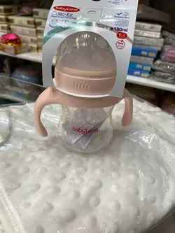 شیشه شیر طلقی pp کولیک 180 میل بی بی لند ( طرح اونت ) کد babyland 200 - فروشگاه سیسمونی روژان