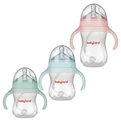 شیشه شیر طلقی pp کولیک 180 میل بی بی لند ( طرح اونت ) کد babyland 200 - فروشگاه سیسمونی روژان