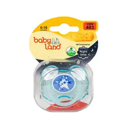 پستانک النا شب تاب ارتودنسی طرح ستاره 6-18 ماه بی بی لند کد 483 babyland - فروشگاه سیسمونی روژان
