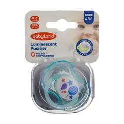 پستانک النا شب تاب ارتودنسی طرح بادکنک و ستاره 0-6 ماه بی بی لند کد 486 babyland - فروشگاه سیسمونی روژان