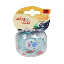 پستانک النا شب تاب ارتودنسی طرح بادکنک و ستاره 0-6 ماه بی بی لند کد 486 babyland - فروشگاه سیسمونی روژان