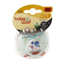 پستانک النا شب تاب ارتودنسی طرح بادکنک و ستاره 0-6 ماه بی بی لند کد 486 babyland - فروشگاه سیسمونی روژان