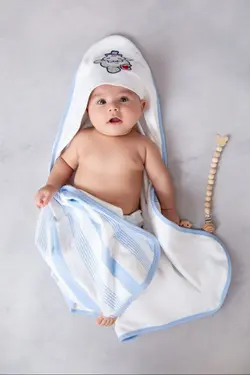 پتو دور پیج نخی طرح اسب آبی دانالو DANALOO - فروشگاه سیسمونی روژان