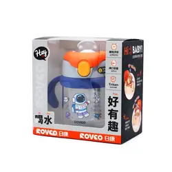 لیوان آبمیوه خوری کودک مدل نی دار فضایی گنجایش 400 میلی لیتر رووکو Rovcork-b1060-2 - فروشگاه سیسمونی روژان
