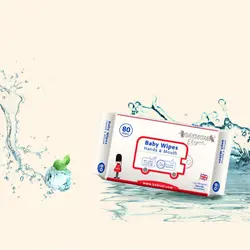 دستمال مرطوب 80 عددی بیبی سیل Babisil Baby Wipes Hand & Mouth - فروشگاه سیسمونی روژان