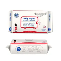 دستمال مرطوب 80 عددی بیبی سیل Babisil Baby Wipes Hand & Mouth - فروشگاه سیسمونی روژان