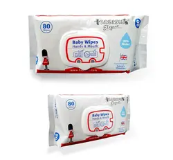 دستمال مرطوب 80 عددی بیبی سیل Babisil Baby Wipes Hand & Mouth - فروشگاه سیسمونی روژان