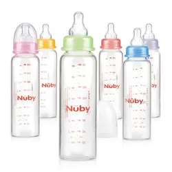 شیشه شیر پیرکس 240 میل نابی NUBY 1179 - فروشگاه سیسمونی روژان