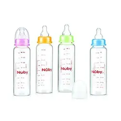 شیشه شیر پیرکس 240 میل نابی NUBY 1179 - فروشگاه سیسمونی روژان