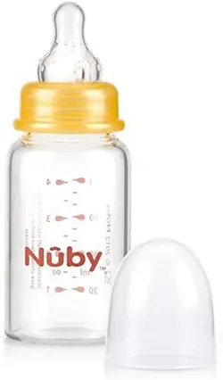 شیشه شیر پیرکس 120 میل نابی NUBY 1179 - فروشگاه سیسمونی روژان