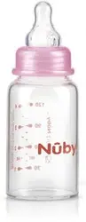 شیشه شیر پیرکس 120 میل نابی NUBY 1179 - فروشگاه سیسمونی روژان