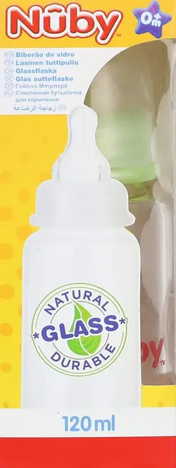 شیشه شیر پیرکس 120 میل نابی NUBY 1179 - فروشگاه سیسمونی روژان
