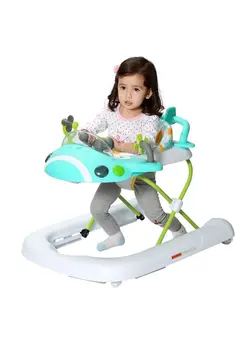 روروئک واکر شو طرح هواپیما سبزآبی اسپادیس Jumbo (2 in 1 Folding Walker) - Blue Spuddies - فروشگاه سیسمونی روژان