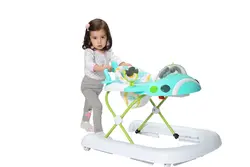 روروئک واکر شو طرح هواپیما سبزآبی اسپادیس Jumbo (2 in 1 Folding Walker) - Blue Spuddies - فروشگاه سیسمونی روژان