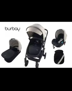 ست کالسکه burbay شامل کالسکه ، کریر ، کریکات ( ساک حمل )