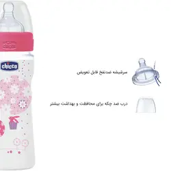 شیشه شیر ول بی اینگ سیلیکون چیکو گنجایش 250 میلی لیتر طرح مختلف