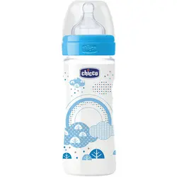 شیشه شیر ول بی اینگ سیلیکون چیکو گنجایش 250 میلی لیتر طرح مختلف